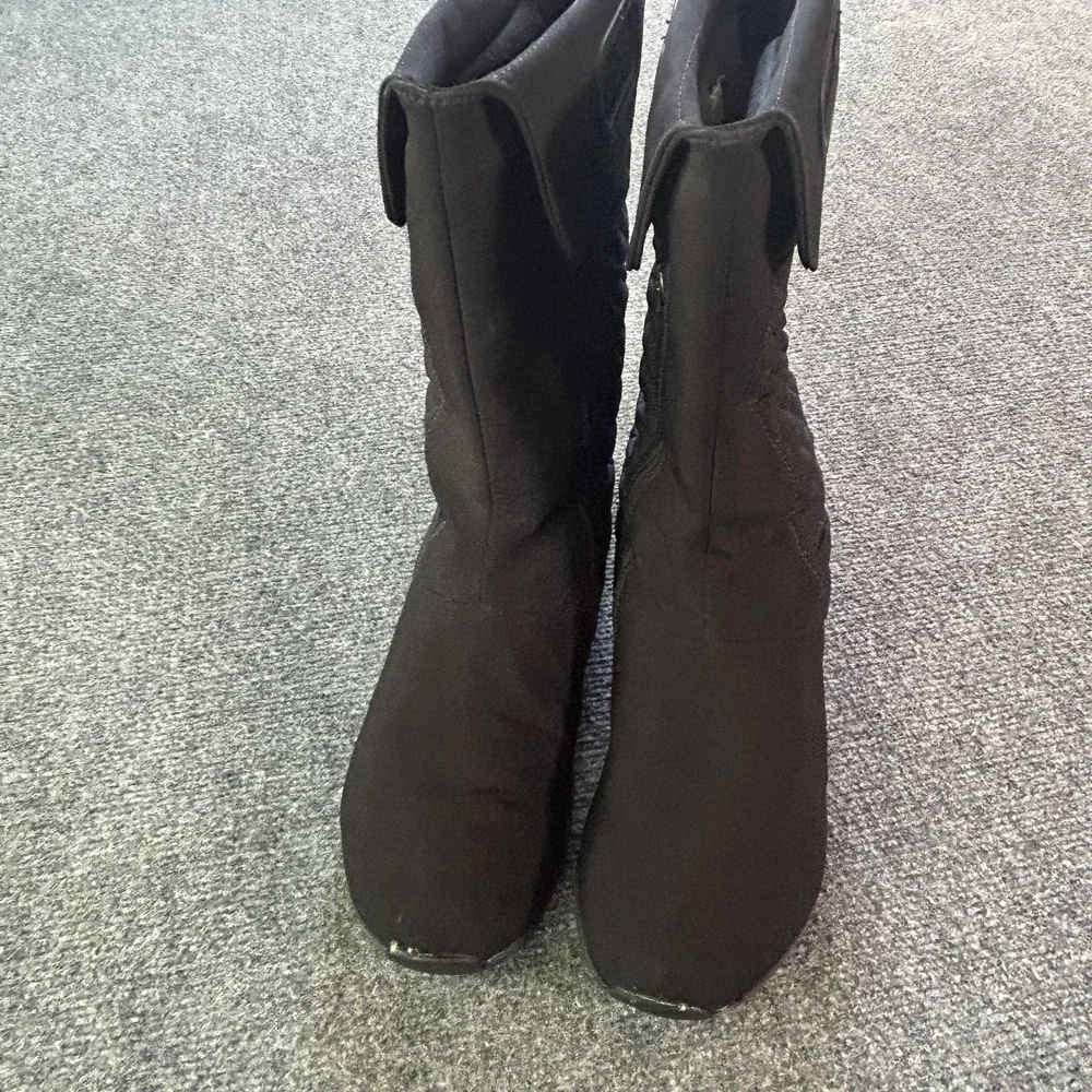 Patagonia Boots Fiona‎ Quilted Mid Snow Womens 9.5 Black Zip Insulated Winter